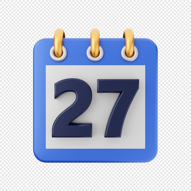 3D Calendar icon date schedule illustration