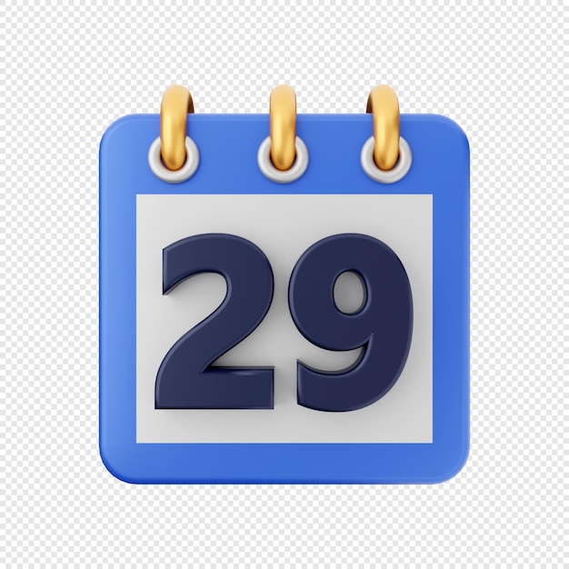 3D Calendar icon date schedule illustration