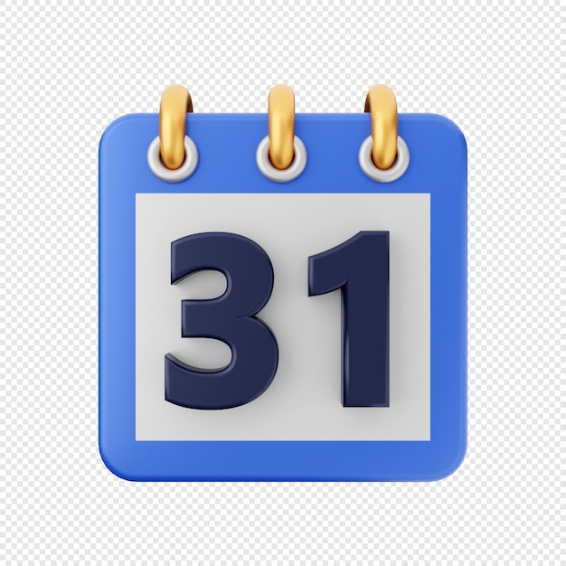 3D Calendar icon date schedule illustration