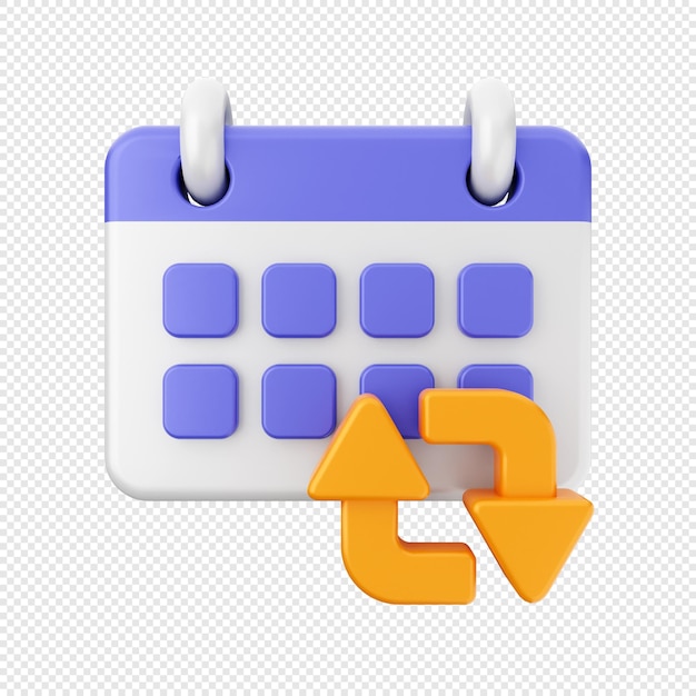 3d calendar icon illustration render