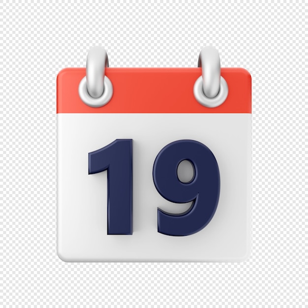 3d calendar icon illustration