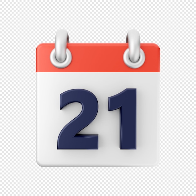 3d calendar icon illustration