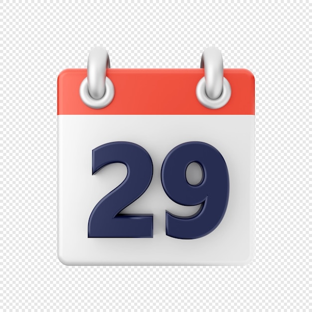 3d calendar icon illustration