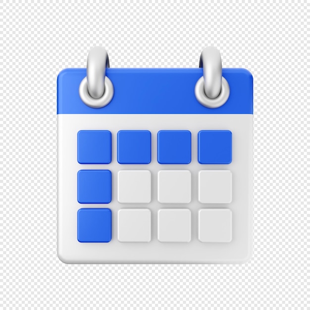 3d calendar icon illustration