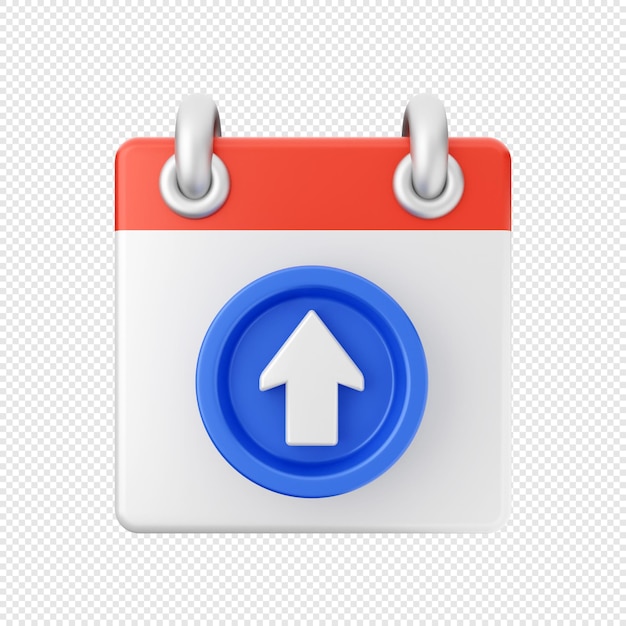 3d calendar icon illustration