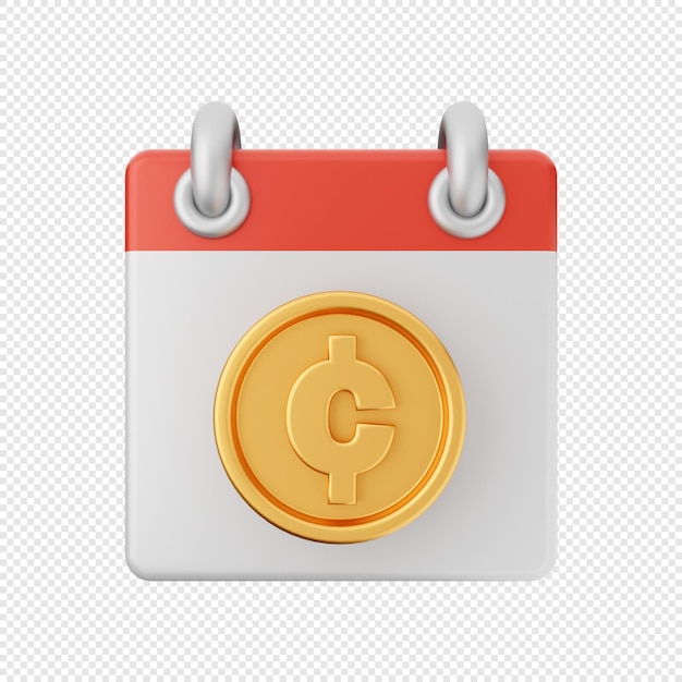 3d calendar icon illustration