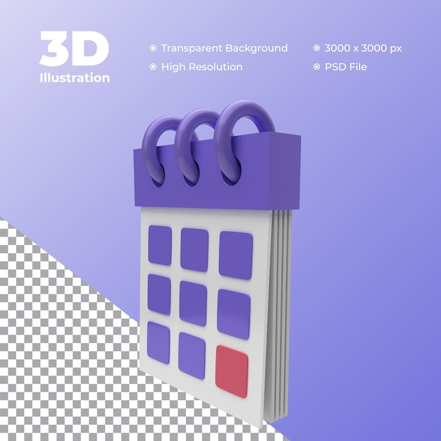 3d calendar icon