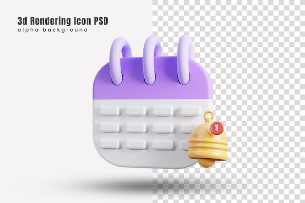 3d calendar marked date for event schedule day or 3d event reminder plan date notification icon