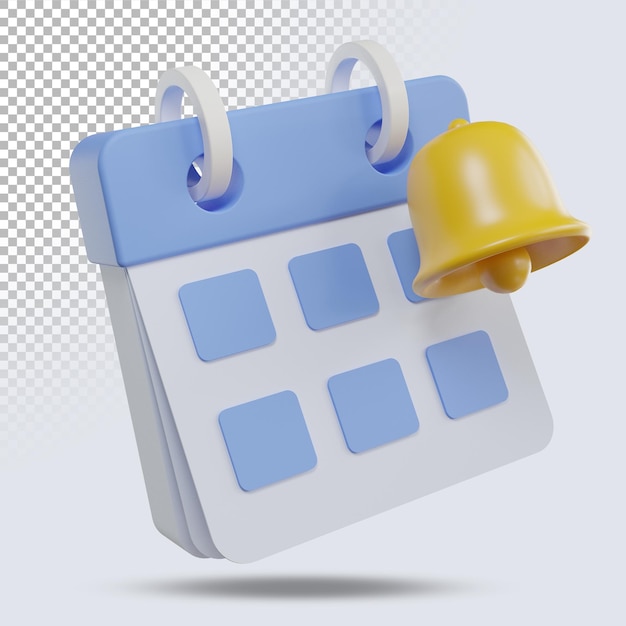 3d calendar. Three dimensional render illustration.