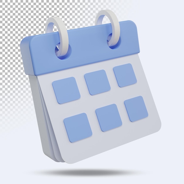 3d calendar . Three dimensional render illustration.