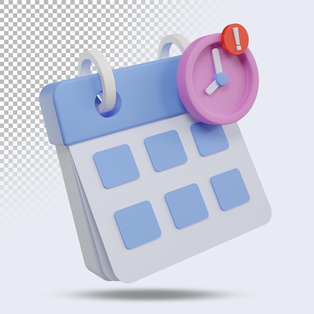 3d calendar. Three dimensional render illustration.