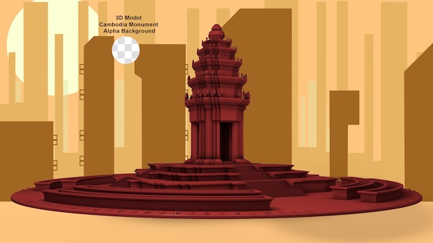 3d Cambodia Independence Monument model