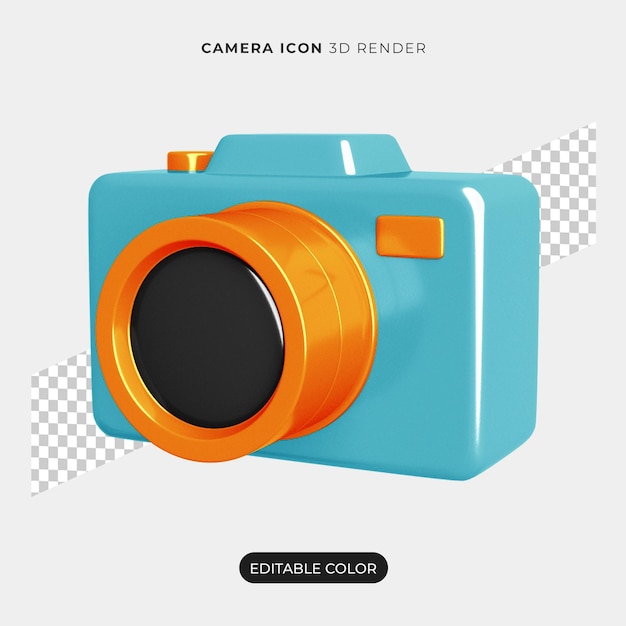 3d camera icon isolated