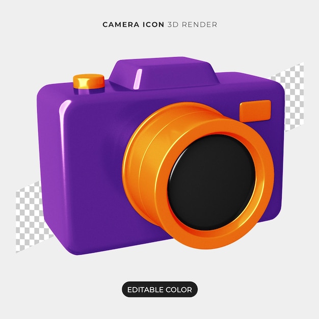 3d camera icon isolated