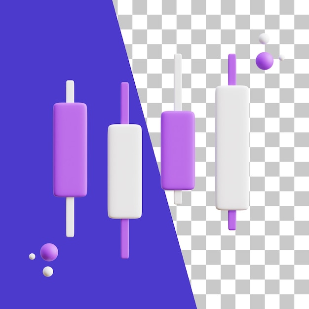 3D Candle Stick Icon