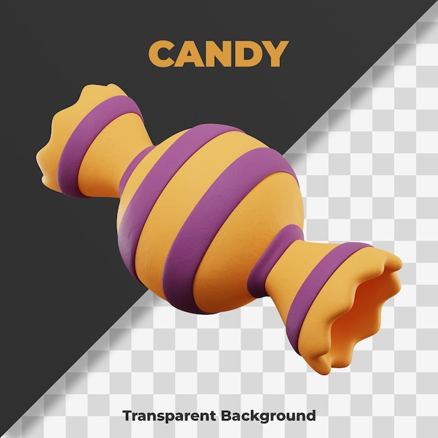 PSD 3d candy icon halloween illustration