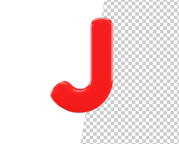 3d capital letter j