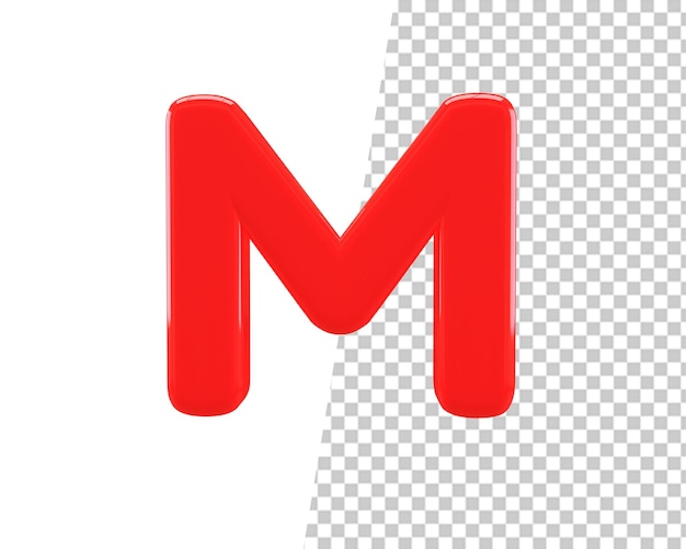 PSD 3d capital letter m