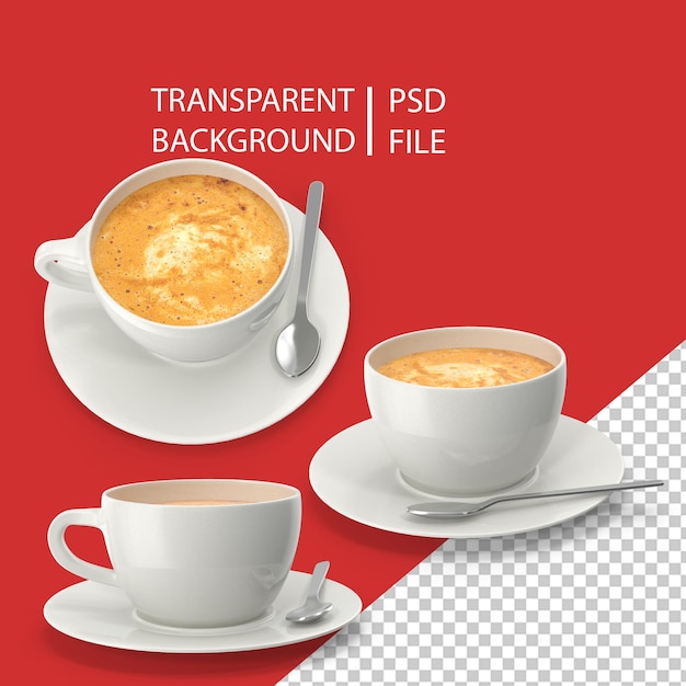 3D Cappuccino PNG