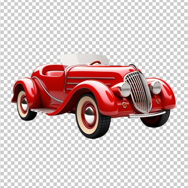 3D Car clipart on white background