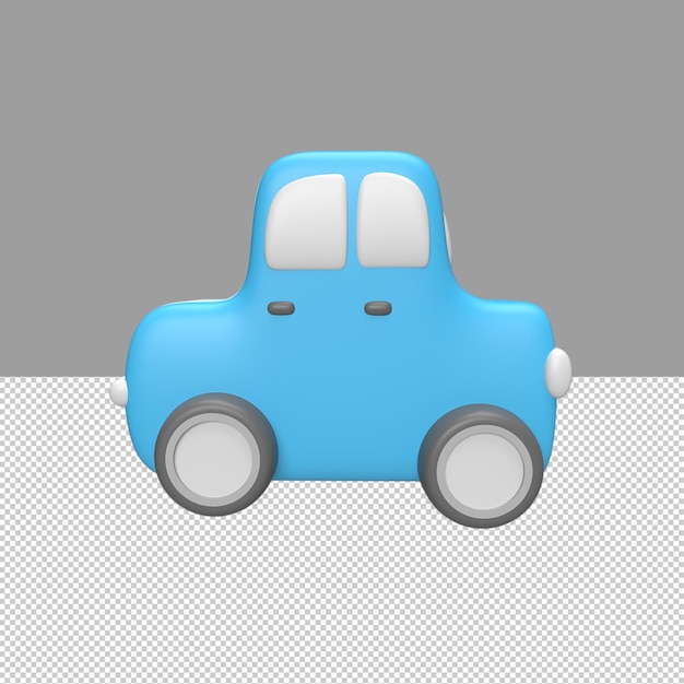 PSD 3d car toy rendered object illustration