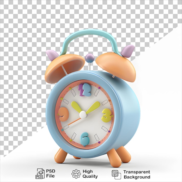 3D Cartoon Alarm Clock with Bright Colors