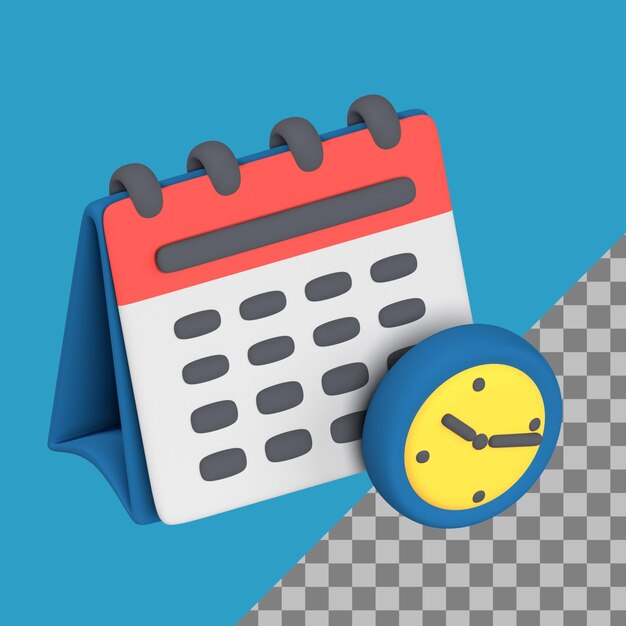 PSD 3d cartoon calendar