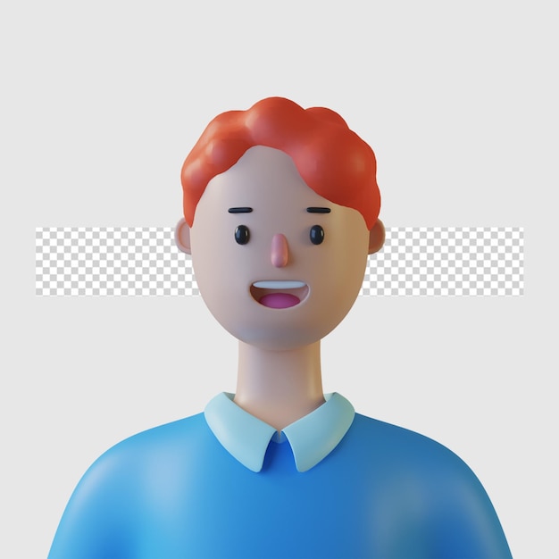 3d cartoon character isolated in 3d rendering