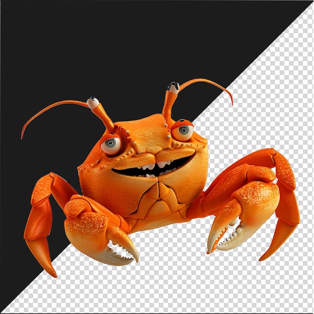 3D cartoon Crab design 3d Rendered Of Crab Cartoon Character