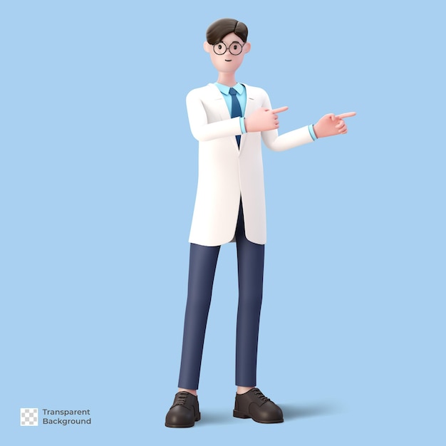 3d cartoon doctor character