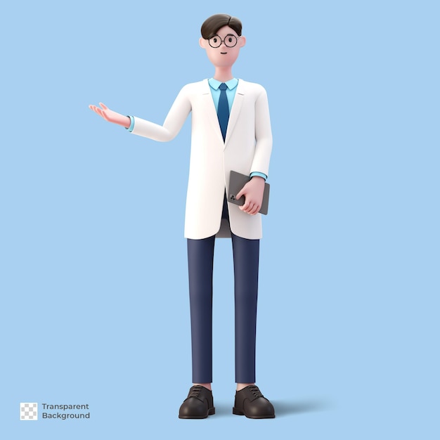 3d cartoon doctor character