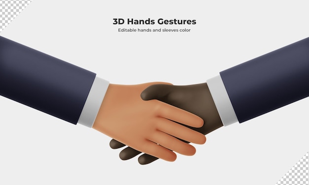 3d cartoon hand gesture 3d rendering