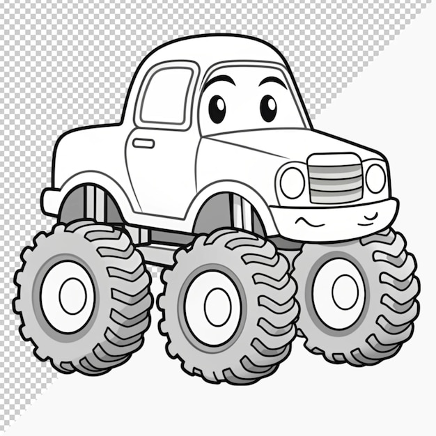 PSD 3d cartoon monster truck