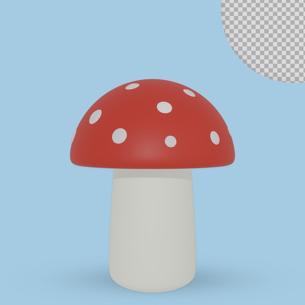 3d cartoon mushroom