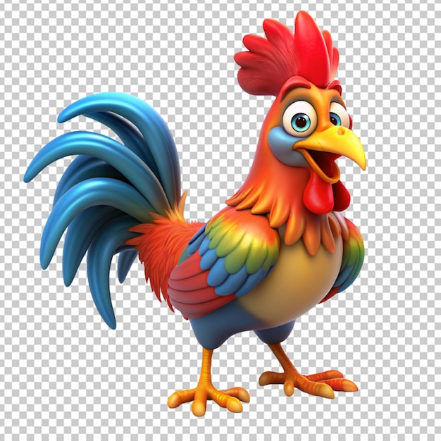 3d cartoon rooster