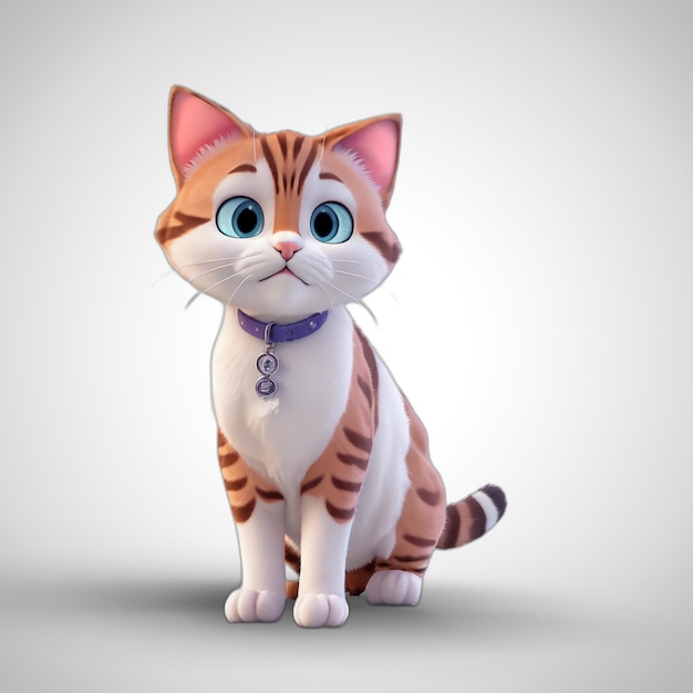 3d cat with transparent background