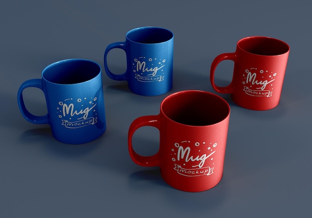 3D Ceramic Mug Mockup Design Template