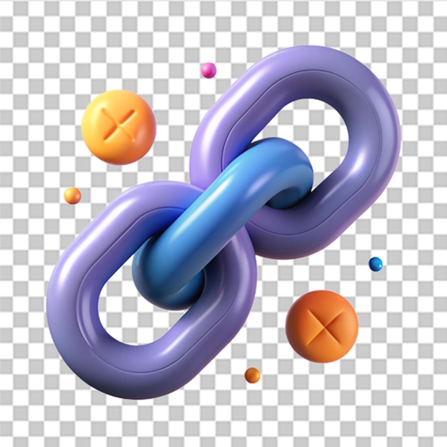 3D Chain icon Weakness concept Chain link Trendy