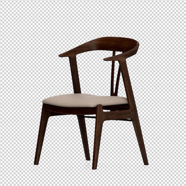 3D chair isolated rendering