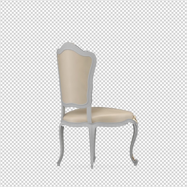 3D chair isolated rendering