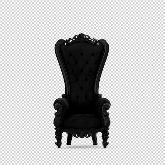 3D chair isolated rendering