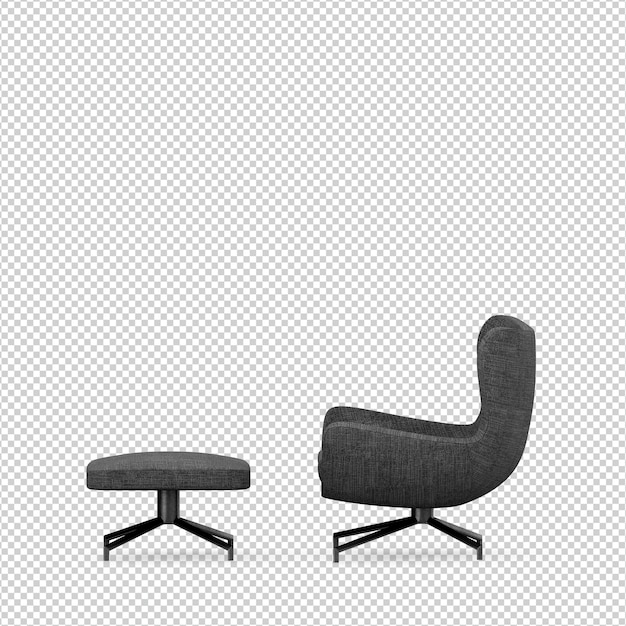 3D chair isolated rendering