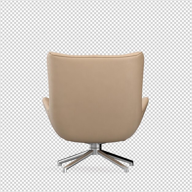 PSD 3d chair isolated rendering