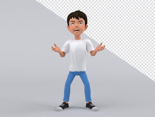 3d character cartoon male pose