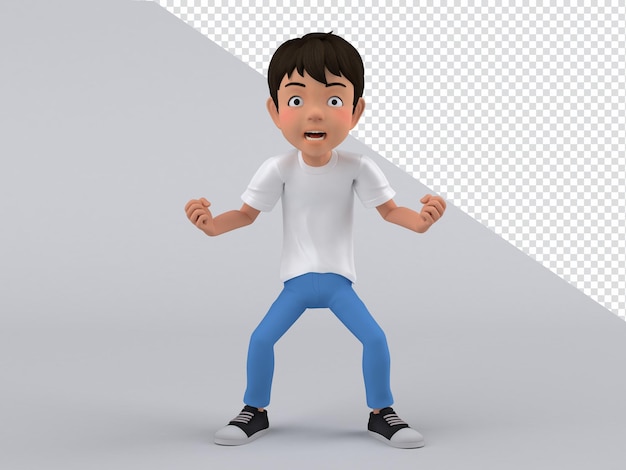 3d character cartoon male pose