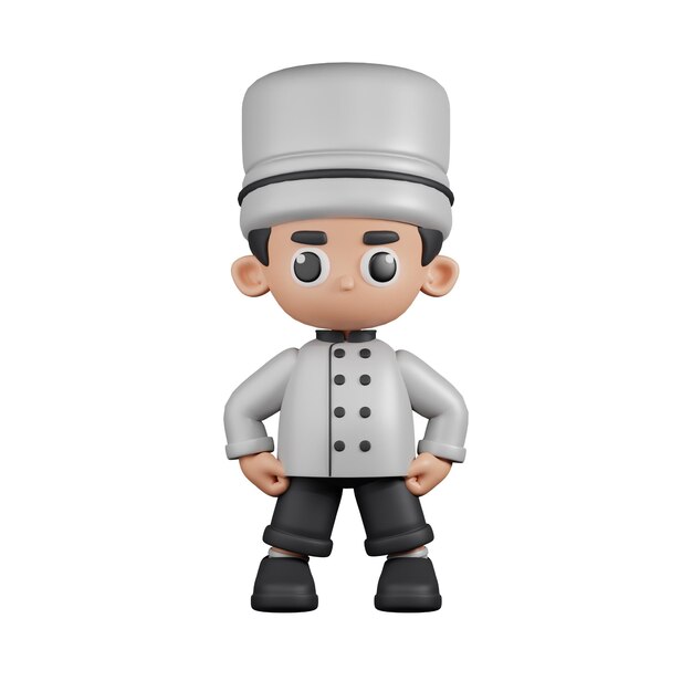 3d Character Chef Hero Stance Pose