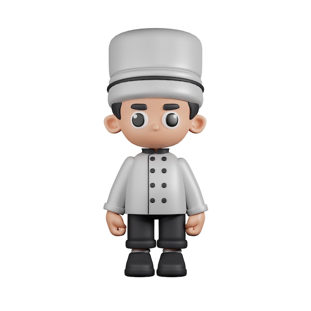 3d Character Chef Standing Pose