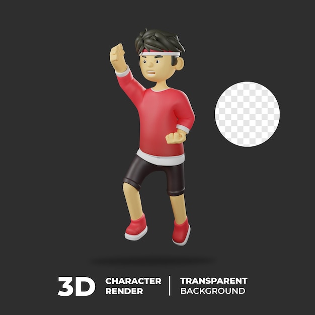 3D Character Indonesian Jumping