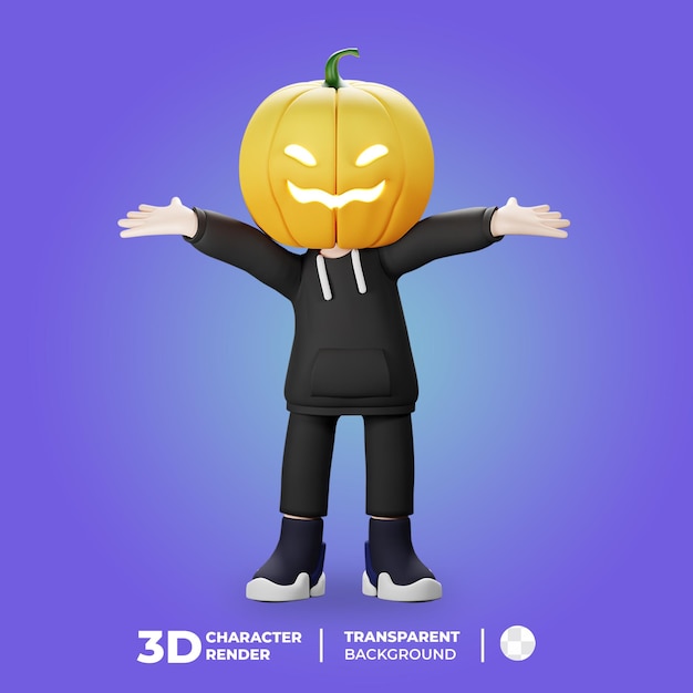 3D Character Jack o Lantern