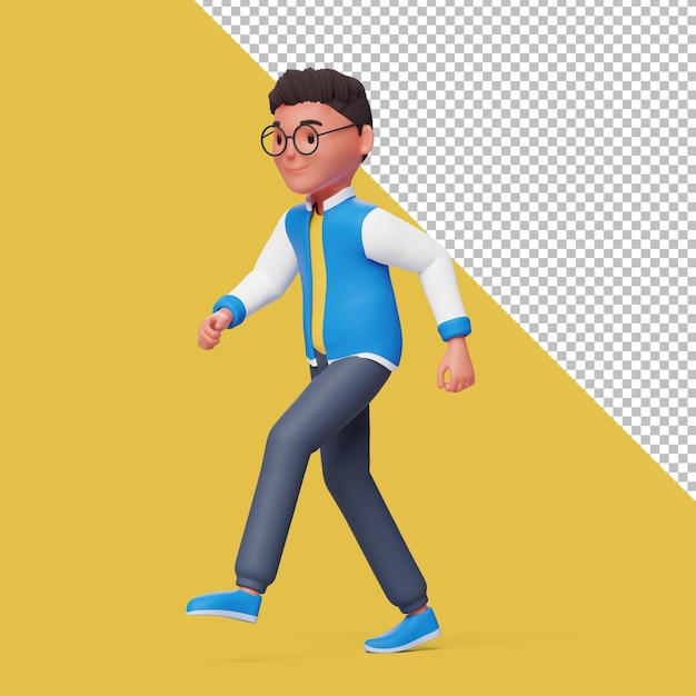 3d character male walking